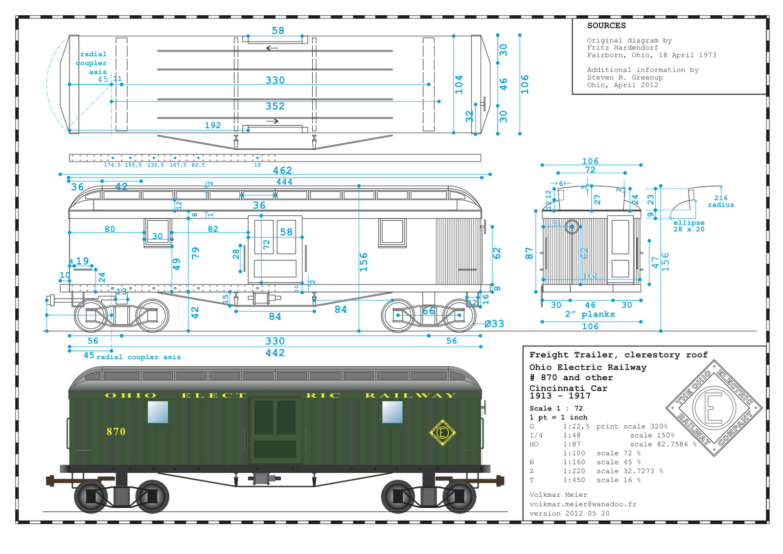 INTERURBAN RAILWAYS: Ohio Electric Box Car diagram