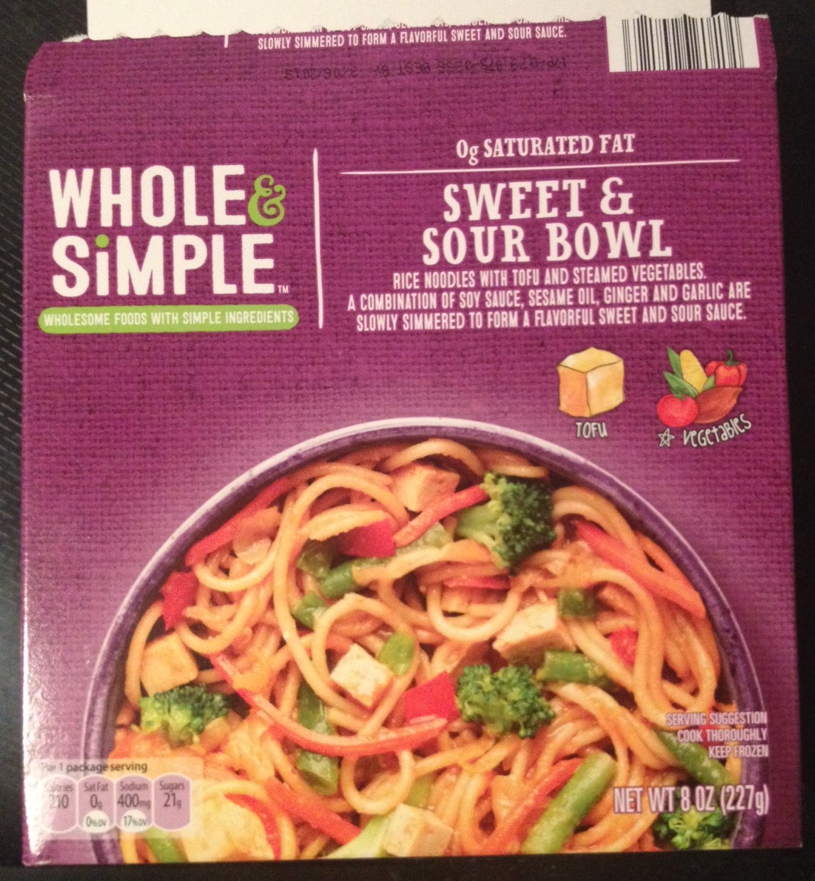 The Budget Reviews Whole & Simple Sweet & Sour Frozen Protein Bowl (Aldi)