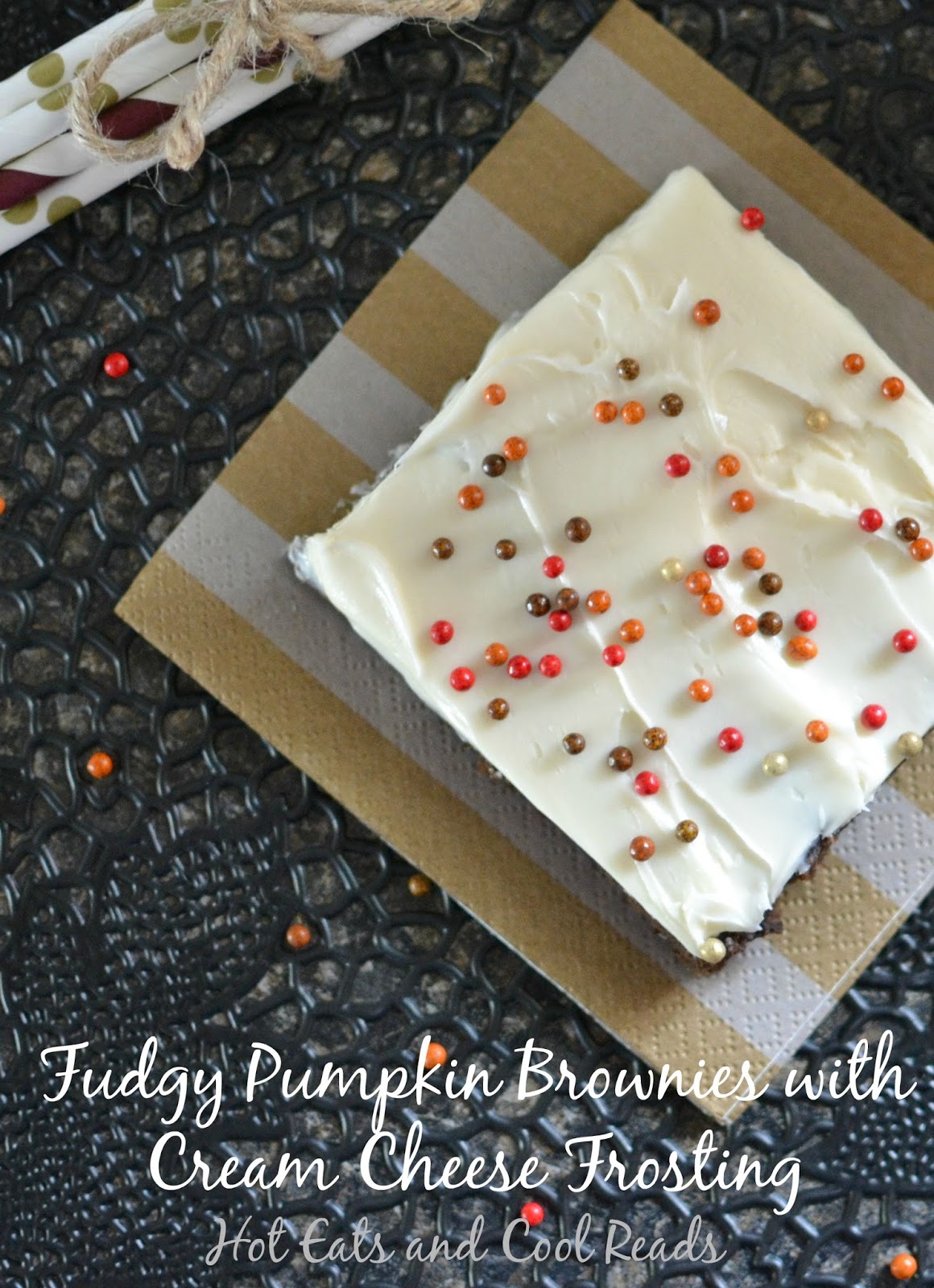 Fudgy Pumpkin Brownies with Cream Cheese Frosting Recipe
