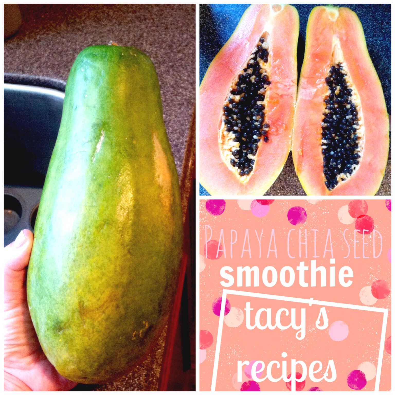 Tacy's Recipes Papaya Chia Seed Smoothie
