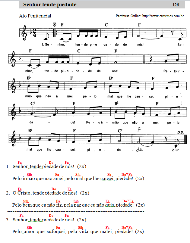 Cantos para Missa Missa do dia 29/05/2016 9º Domingo do tempo comum