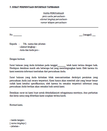 10 Contoh Surat Surat Bisnis Untuk Perusahaan Bahasa