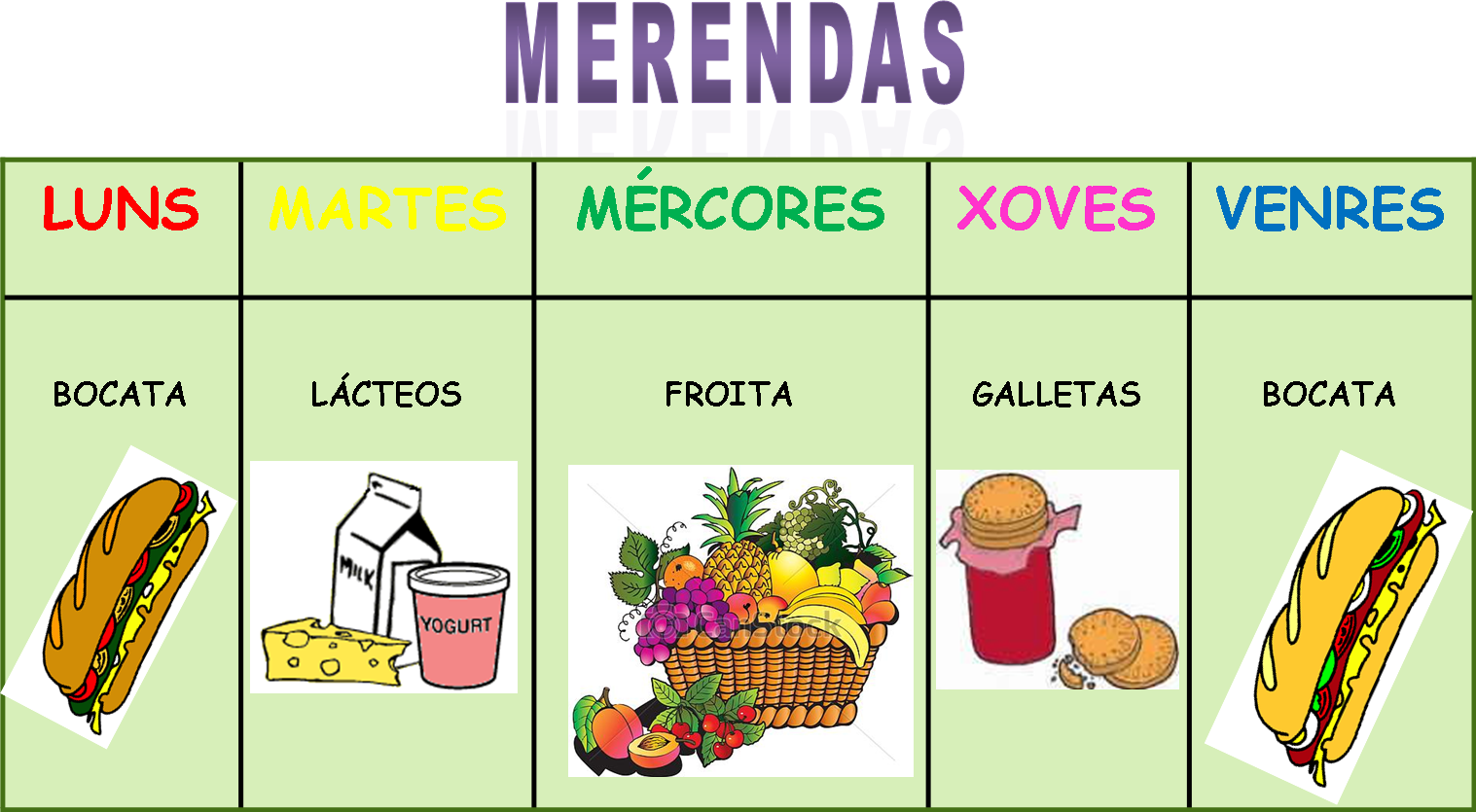 MERENDAS INFANTIL