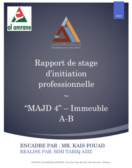 rapport de stage génie civil  construction batiment  Lecture de plan