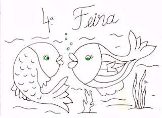 desenho casal de peixes para pintar
