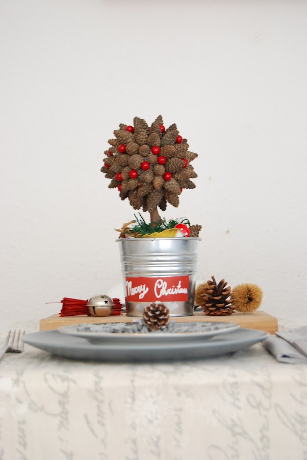 tutorial árbol de piñas para navidad