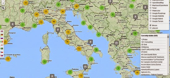 punti dove usare denaro virtuale in italia