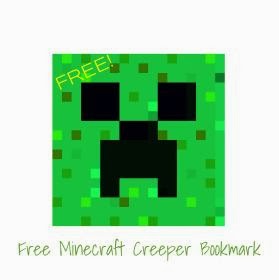 Free Minecraft Bookmark!