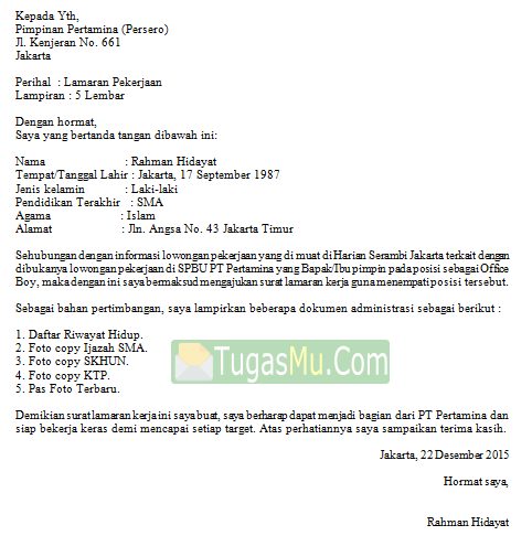 Download Doc Contoh Surat Lamaran Kerja Operator Di SPBU Pom Bensin Pertamina Download Doc Contoh Surat Lamaran Kerja Operator Di SPBU Pom Bensin Pertamina