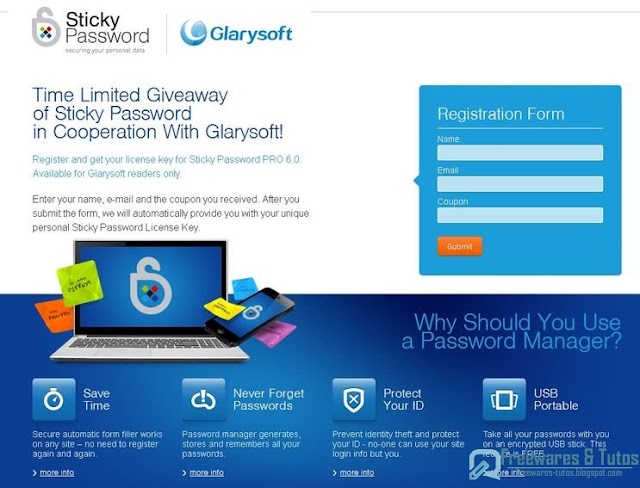 Offre promotionnelle : Sticky Password gratuit !