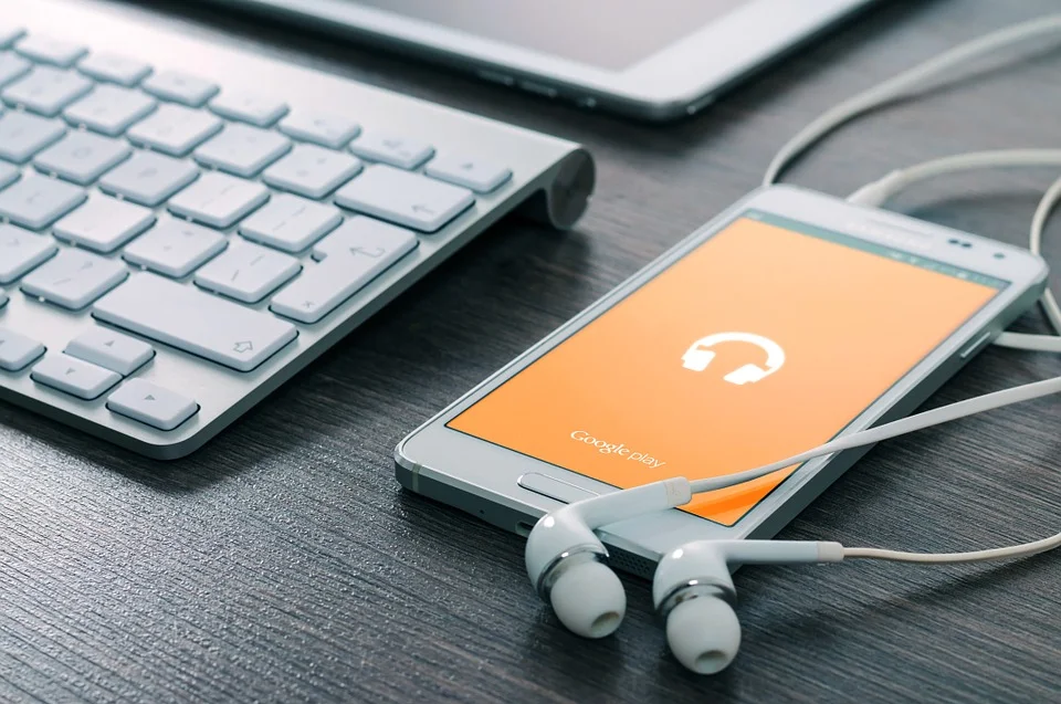 Cool smartphone with open music application Cool smartphone with open music application