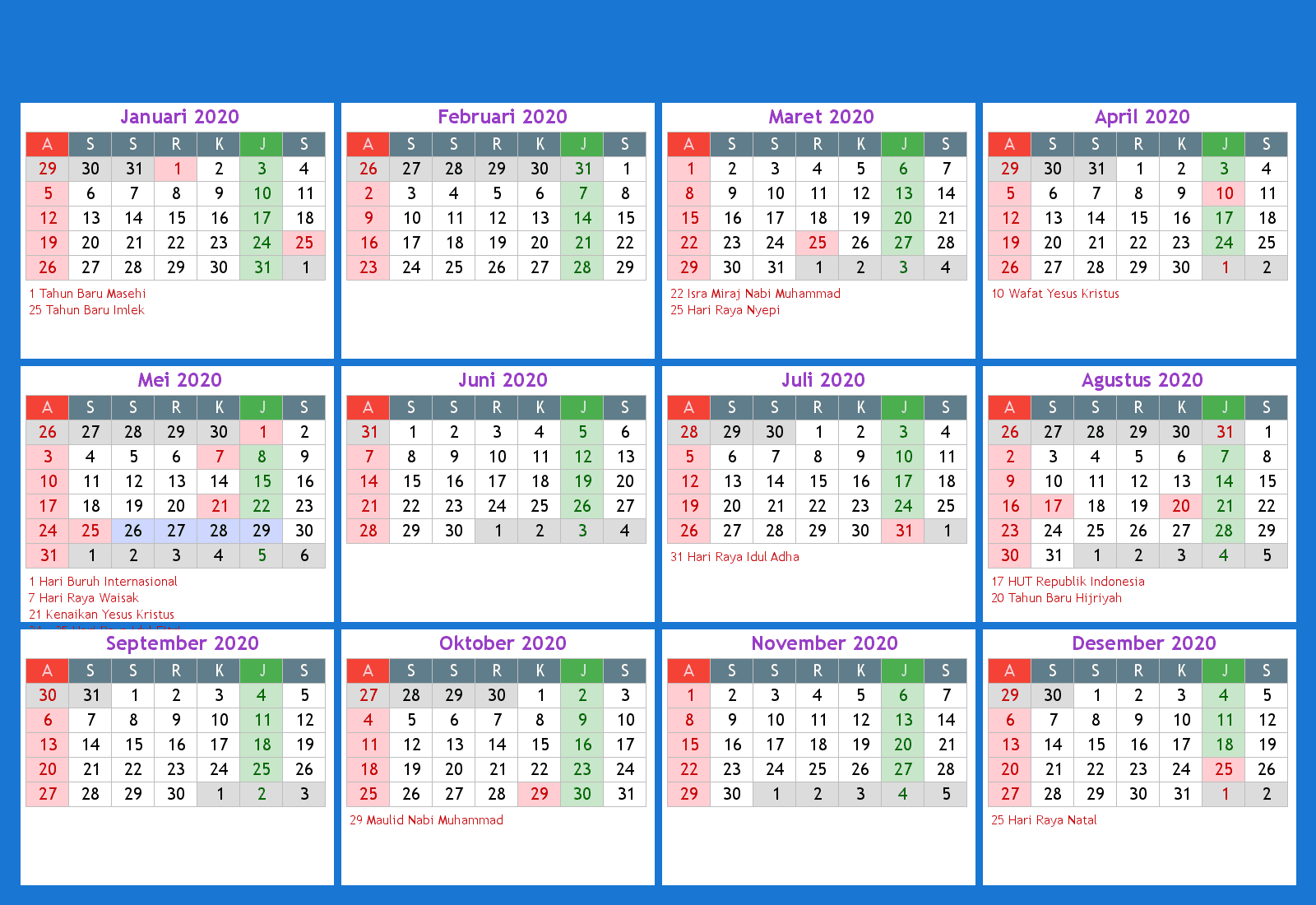 Kalender 2020 Idul Fitri - Ucapan Lebaran