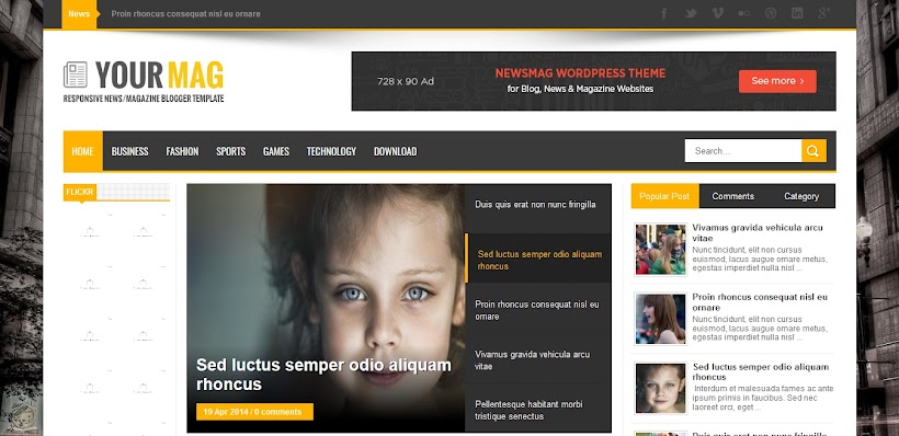 YourMag Free Blogger Template