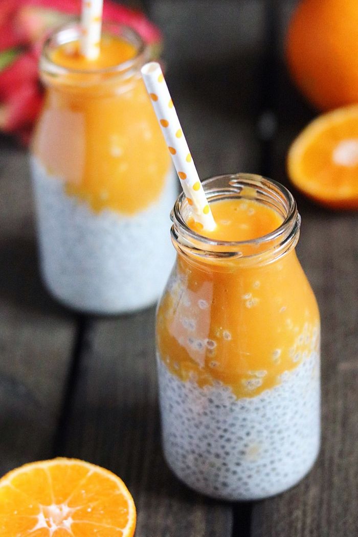 Yellow Chia-Smoothie with Homemade Cashew milk. Need more recipes? Check out 15+ List of Vegan Drinks that are Extremely Delicious. easy vegan smoothies | vegan fruit smoothie recipes | vegan smoothie recipes breakfast | vegan smoothies recipes | smoothie recipes vegan #vegan #milk #drinks #smoothie #vegandiet