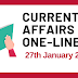 Current Affairs One-Liner: 27th January 2020