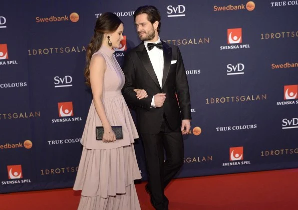 Prince Carl Philip and Princess Sofia of Sweden attended the Swedish Sports Gala 2017 held at Ericsson Arena