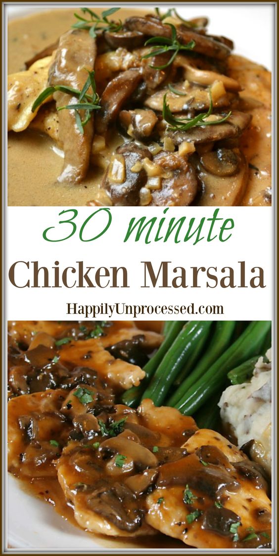 Chicken Marsala Healthy Food Menu