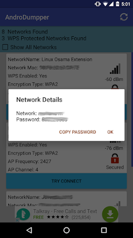 Network Detail bug WPS