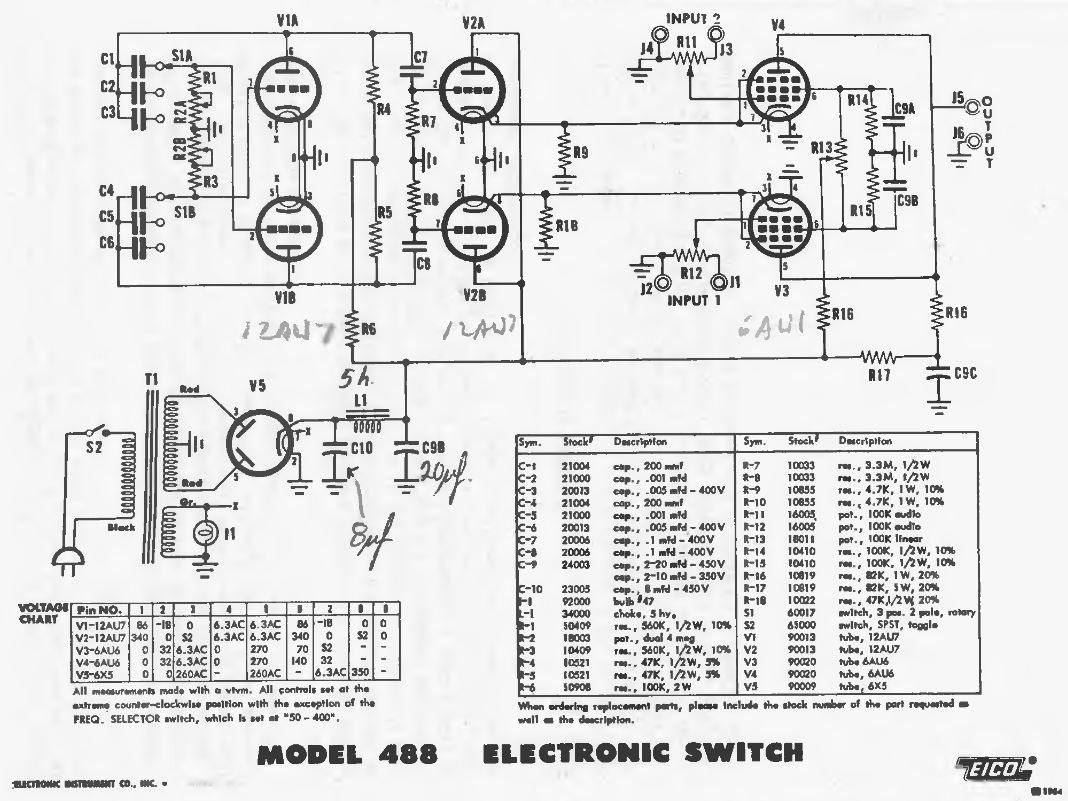 Eico HF 81 Schematic submited images.