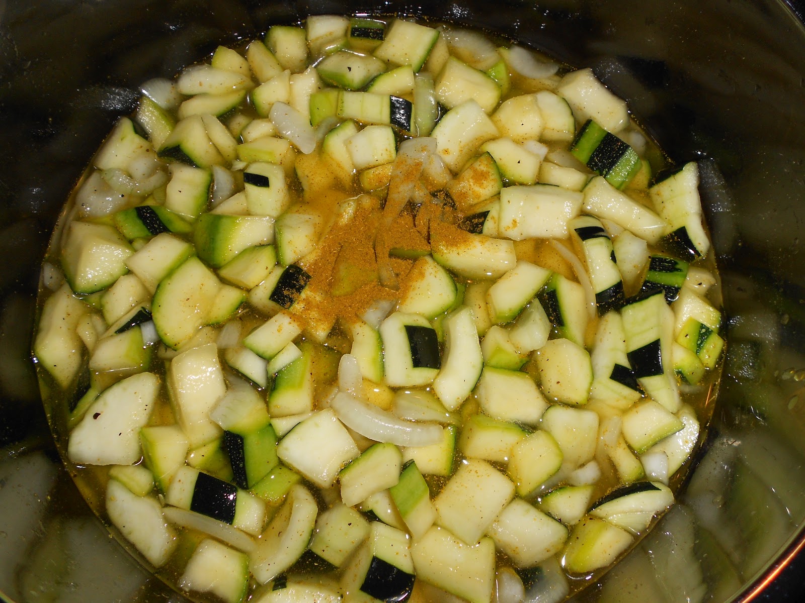une envie un plat: conserve de courgettes-oignon-curry à l'aigre-doux