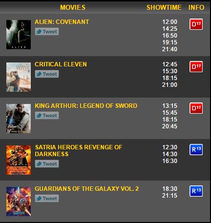 Jadwal Bioskop di Studio XXI Balikpapan - Jadwal Bioskop Terbaru