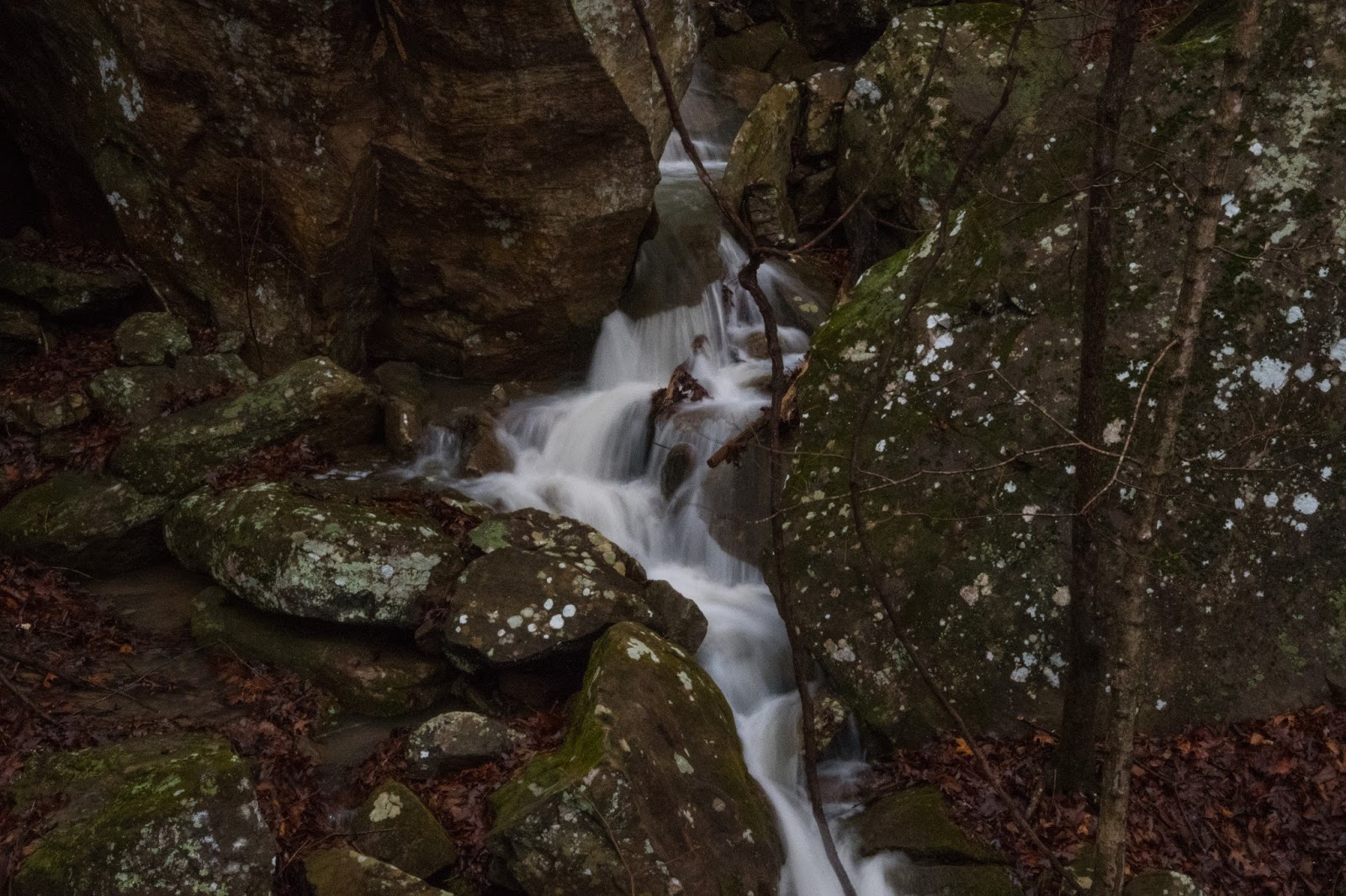 Rick's Hiking Blog Grapevine Shelter waterfalls, Blue Hole Special