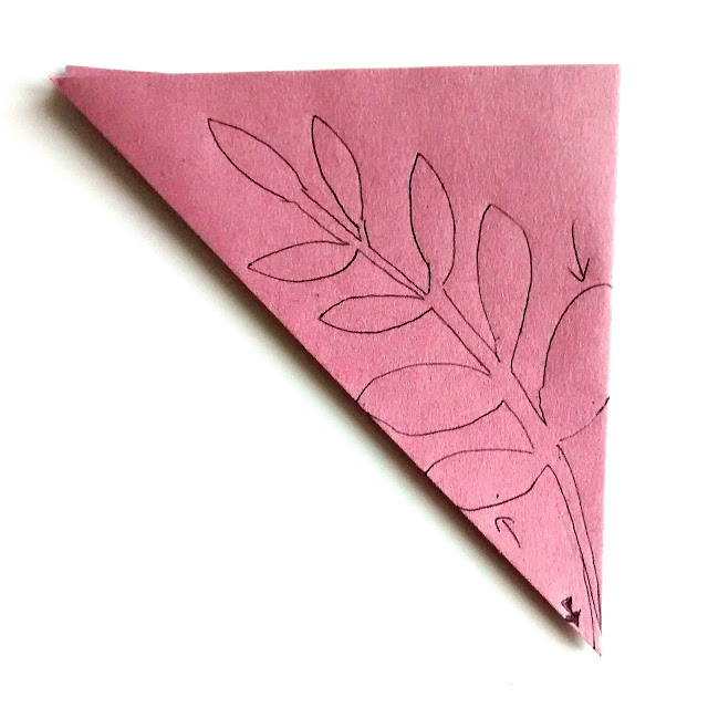 Leafy Paper Snowflake Tutorial step 5