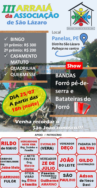 3ª edição do "ARRAIÁ DA ASSOCIAÇÃO"