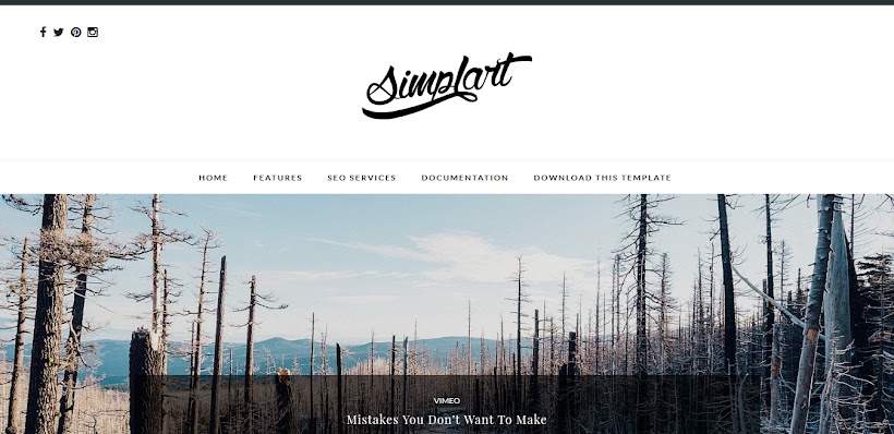 Simplart Minimal Free Blogger Template