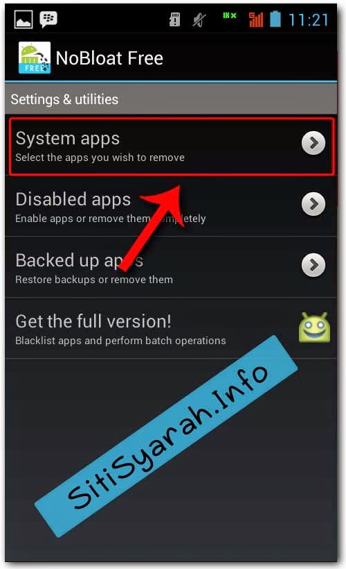 Delete Aplikasi Bawaan Android