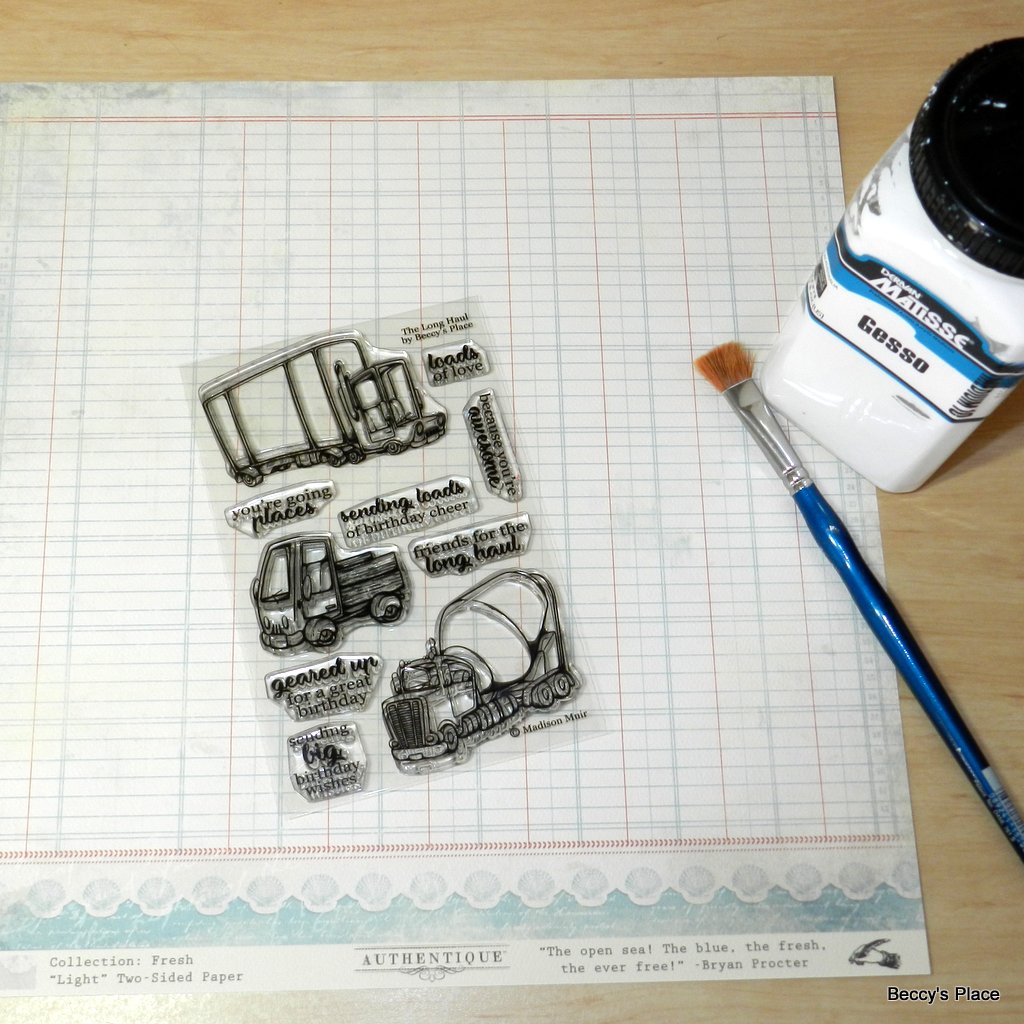 Beccy's Place Tutorial Stamping on Patterned Paper