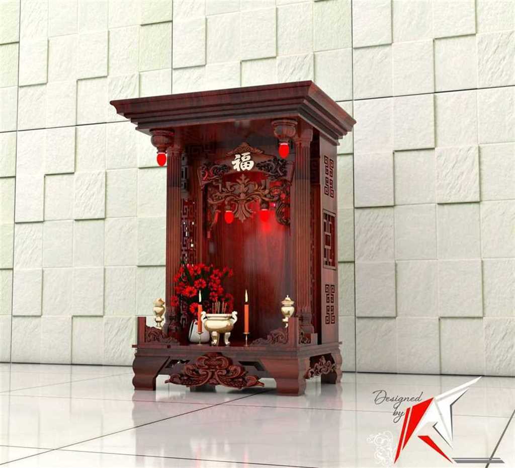 Mẫu 3d Bàn thờ thần tài file sketchup 120618 - Kiến trúc 360 - Kiến ...