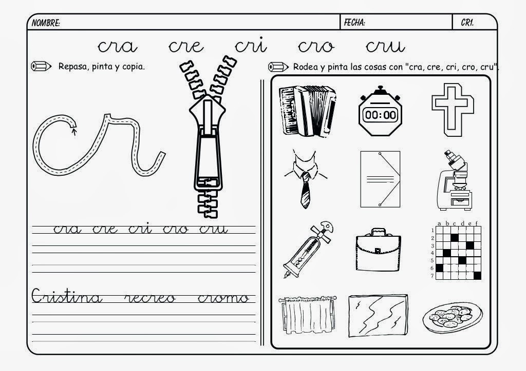 SPANTEXAS: Palabras con cr,fr,tr,br,pr,gr,dr