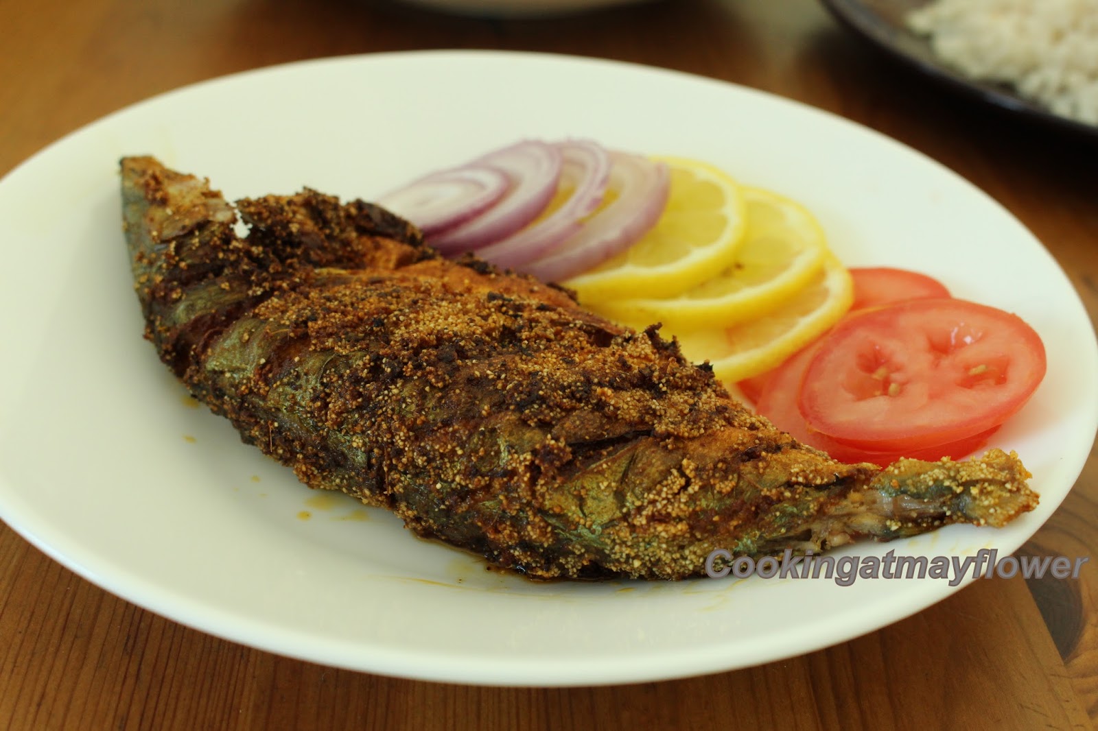 Cooking at Mayflower Rava fish fry / Mangalorean style fish fry