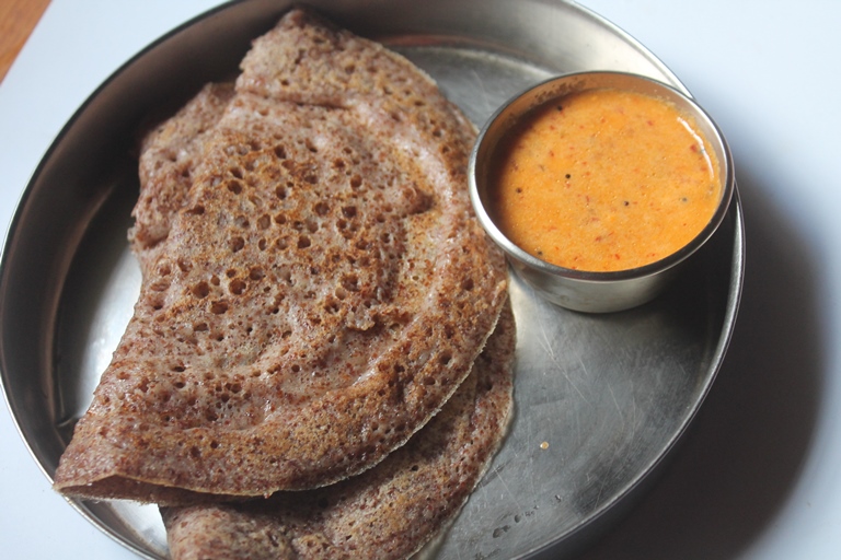 Ragi Cholam Dosa Recipe / Finger Millet & Jowar Dosa Dosa Batter in a
