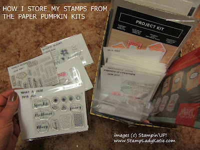 How I store my Paper Pumpkin Stamp Sets