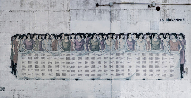 New Street Art By Hyuro For The International Day for the Elimination of Violence against Women in Terracina and Formia, Italy