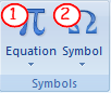 Group Symbols Fungsi Tab Insert Pada Microsoft Word 2007