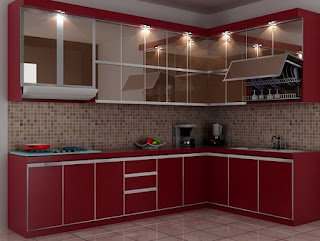 Koleksi Dapur Minimalis Warna Merah Nampak Cantik Modern Koleksi Dapur Minimalis Warna Merah