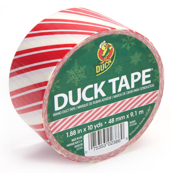 Christmas candy cane duct tape