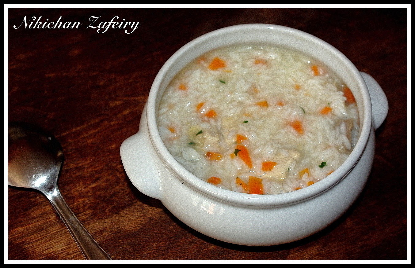 Sopa de arroz con pollo dieta blanda Sopa de arroz con pollo dieta blanda