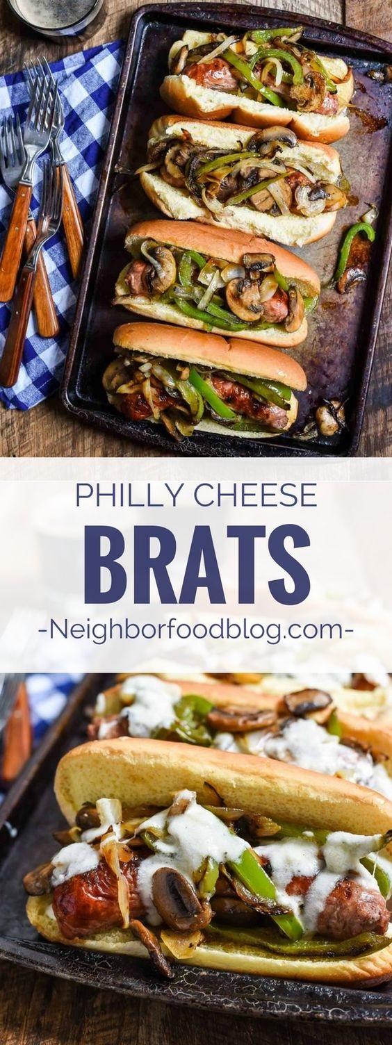 Philly Cheese Brats