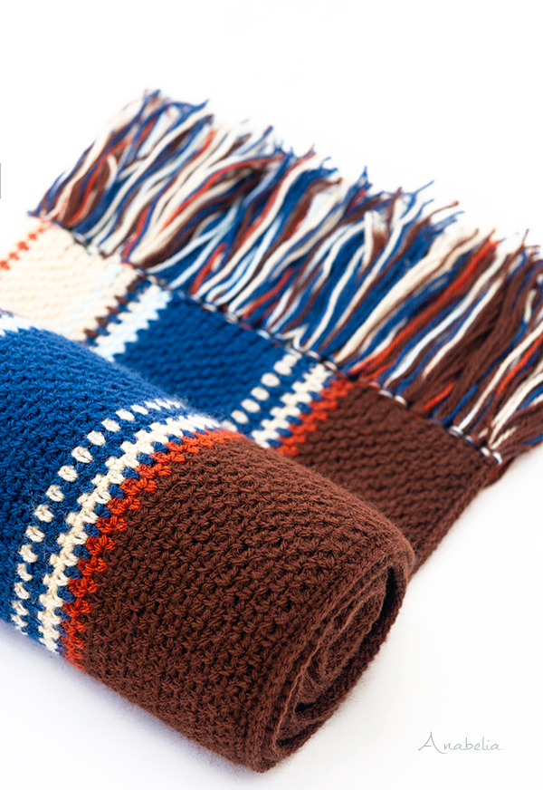 Moss Stitch crochet scarf, Anabelia Craft Design Moss Stitch crochet scarf, Anabelia Craft Design