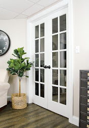 interior doors painted dark french paint painting basement door trim update affordable clean instantly littlehouseoffour power indoor gray contrast easy