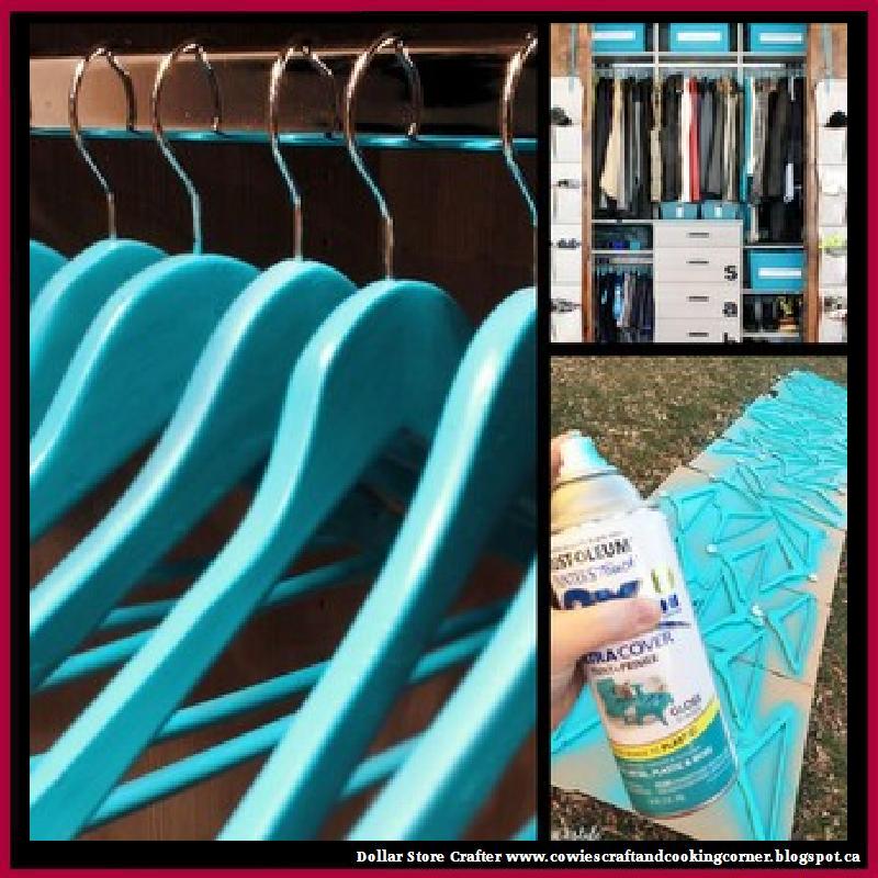 Dollar Store Crafter Spray Paint Dollar Store Hangers To Match Your