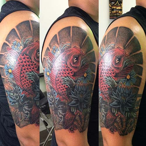 shoulder koi fish tattoos koi balığı dövmeleri omuz shoulder koi fish tattoos koi balığı dövmeleri omuz