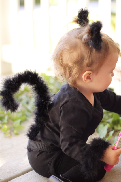 how to make a cat costume for little girl, the cutest halloween costume