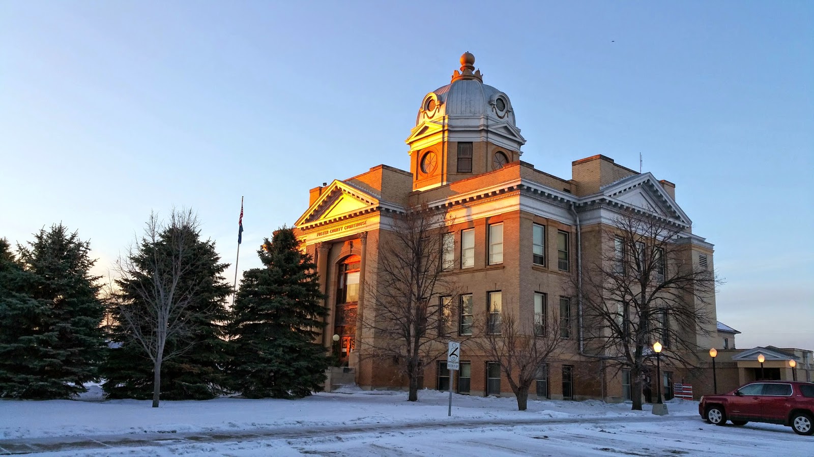 Carrington, North Dakota Glowing Courthouse
