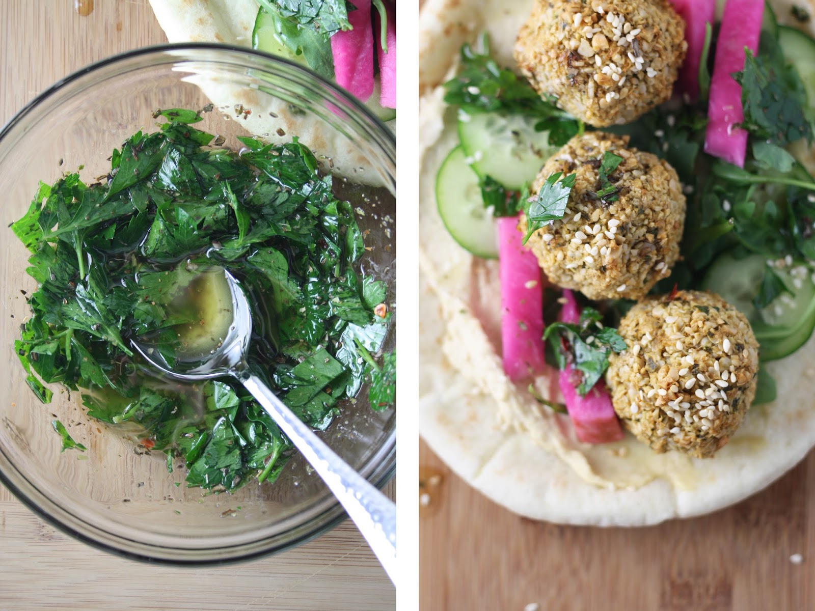 Easy Sunflower Seed Falafels with Chimichurri | Sevengrams
