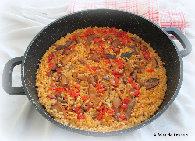 Arroz con setas y chorizo